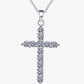 925 Sterling Silver Cross Moissanite Necklace