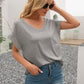 Striped V-Neck Short Sleeve T-Shirt