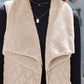 Full Size Open Front Collared Vest
