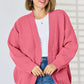 Open Front Dropped Shoulder Cardigan