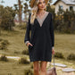 Full Size V-Neck Cutout Sleeve Mini Dress