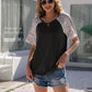 Leopard Round Neck Short Sleeve T-Shirt