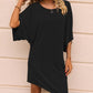 Round Neck Three-Quarter Sleeve Tee Dress
