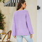 Drop Shoulder V-Neck Knit Pullover