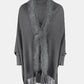 BeautifulMe Fringe Open Front Long Sleeve Poncho