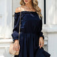 Frill Off-Shoulder Flounce Sleeve Dress