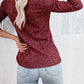 Round Neck Buttoned Long Sleeve T-Shirt
