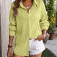 Button Up Dropped Shoulder Shirt