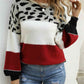 Color Block Round Neck Sweater