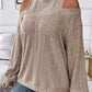 Round Neck Cold Shoulder Sweater