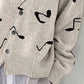 Dropped Shoulder Buttoned Cardigan