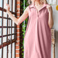 Heimish Full Size Ribbed Johnny Collar Sleeveless Dress