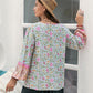 Women's Jasira Plus Size Tie Neck Tassel Printed Blouse