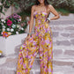 Cutout Printed Spaghetti Strap Jumpsuit