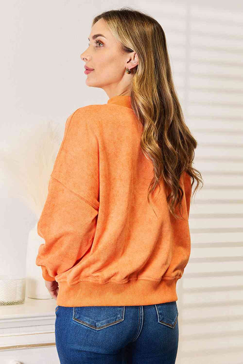 Basic Bae Round Neck Dropped Shoulder Sweatshirt *