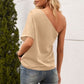 Single Shoulder Half Sleeve T-Shirt
