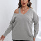 Plus Size Cutout V-Neck Sweater