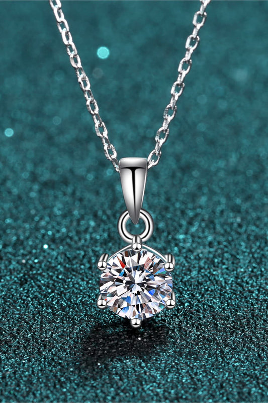 1 Carat Moissanite 925 Sterling Silver Necklace 💜