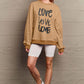 Simply Love Full Size LOVE Round Neck Sweatshirt