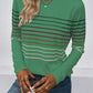 Striped Round Neck Long Sleeve T-Shirt