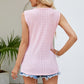 SUNSETNIGHTS Full Size Spliced Lace V-Neck Tank