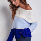 Color Block Horizontal Ribbing Sweater