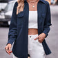 Pocketed Button Up Dropped Shoulder Shacket