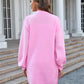 Sophia & Grace Open Front Dropped Shoulder Cardigan with Pocket