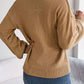 SophisticatedChic Cable-Knit Buttoned V-Neck Sweater