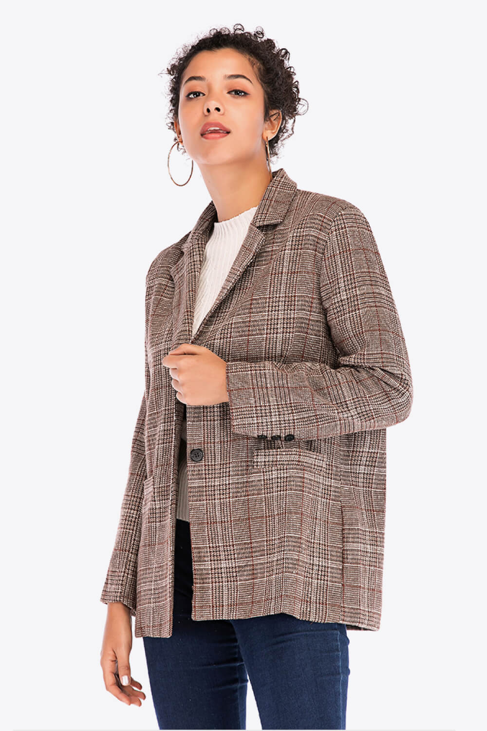 Women's Bryony Plaid Two-Button Blazer