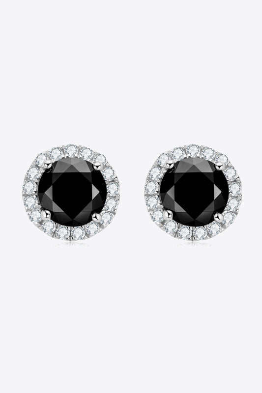 Women's Two-Tone 4-Prong Moissanite Stud Earrings