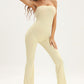 Jessica Anne Beauty Lace-Up Strapless Jumpsuit