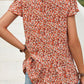 Ditsy Floral Mock Neck Short Sleeve T-Shirt