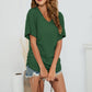 Full Size V-Neck Side Ruched Tee