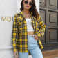 Plaid Collared Neck Buttoned Shirt with Pockets
