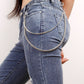 Women's Double-Layered Metal Chain Belt