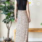 Heimish Full Size Slit Animal Print V-Neck Wide Strap Khaki Black Dress