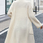 Dropped Shoulder Long Sleeve Cardigan with Pocket