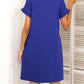 Round Neck Flounce Sleeve Dress with Pockets