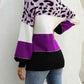 Color Block Round Neck Sweater