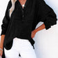 Full Size Buttoned Long Sleeve Blouse