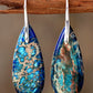 Handmade Teardrop Shape Natural Stone Dangle Earrings