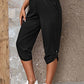 Joselyn Full Size Roll-Tab Capris Pants