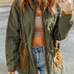 Full Size Drawstring Waist Zip-Up Jacket