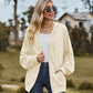 Zip Up Drawstring Long Sleeve Hooded Jacket