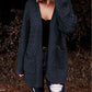 FULL SIZE Open Front Dropped Shoulder Cardigan with Pockets