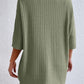 Round Neck Ribbed Top and Shorts Lounge Set