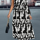 Printed One-Shoulder Tie Waist Dress