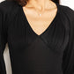 Culture Code Black Full Size V- Neck Bodysuit