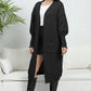 Open Front Dropped Shoulder Cardigan